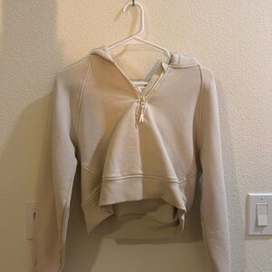 Athleta Girl All Day Half Zip Hoodie | Cream | XL Child